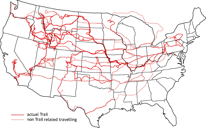 Trail Karte USA