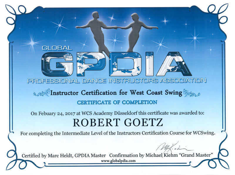 WCS GPDIA Intermediate Certificate