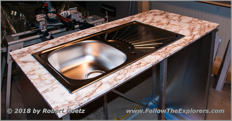 Kitchen Countertop Foiled With Sink