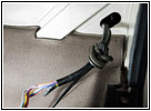 Glued cable entrance Glued cable entrance