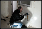 Scattering glass fiber in shelter Scattering glass fiber in shelter