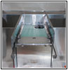 Shelter drawer runners above water tank Shelter drawer runners above water tank