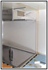 Shelter separation wall restroom and bed area Shelter separation wall restroom and bed area