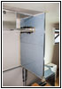 Shelter separation wall restroom and bed area Shelter separation wall restroom and bed area