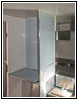 Shelter separation wall bathroom and aisle Shelter separation wall bathroom and aisle