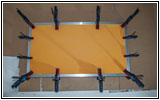 Shelter separation wall restroom and seating Shelter separation wall restroom and seating