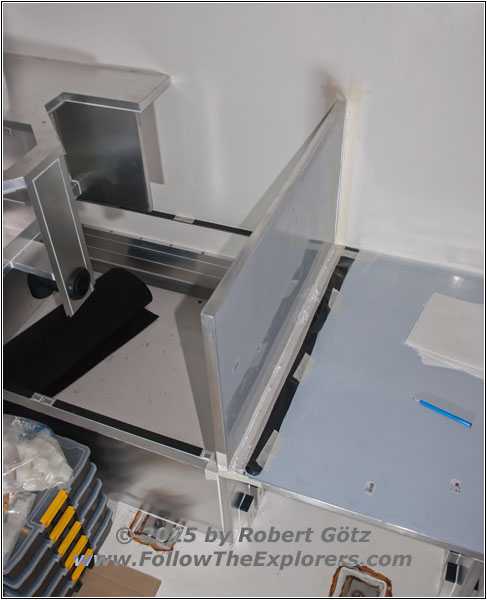Shelter separation wall restroom and seating Shelter separation wall restroom and seating