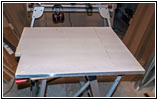 Shelter separation wall restroom and seating Shelter separation wall restroom and seating