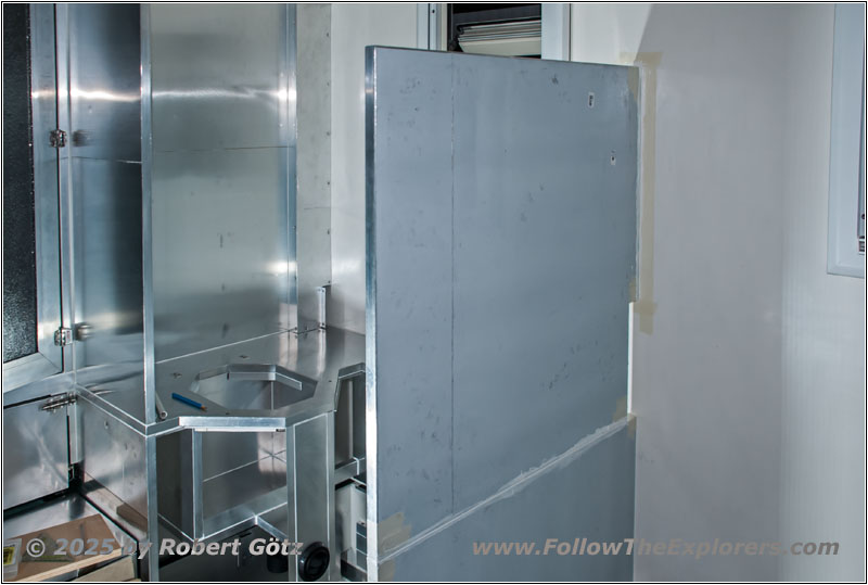 Shelter separation wall restroom and seating Shelter separation wall restroom and seating