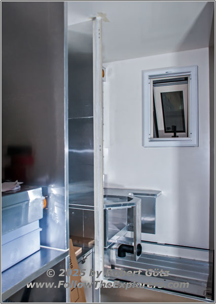 Shelter restroom door frame Shelter restroom door frame