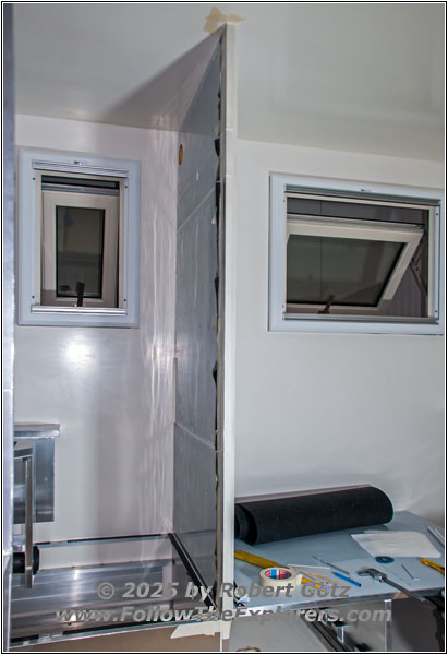 Shelter restroom door frame Shelter restroom door frame