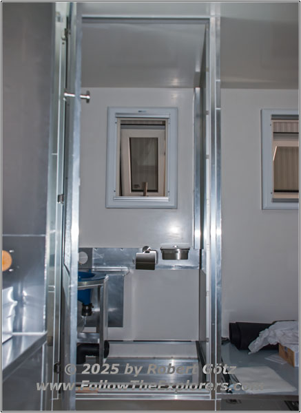 Shelter restroom door frame Shelter restroom door frame