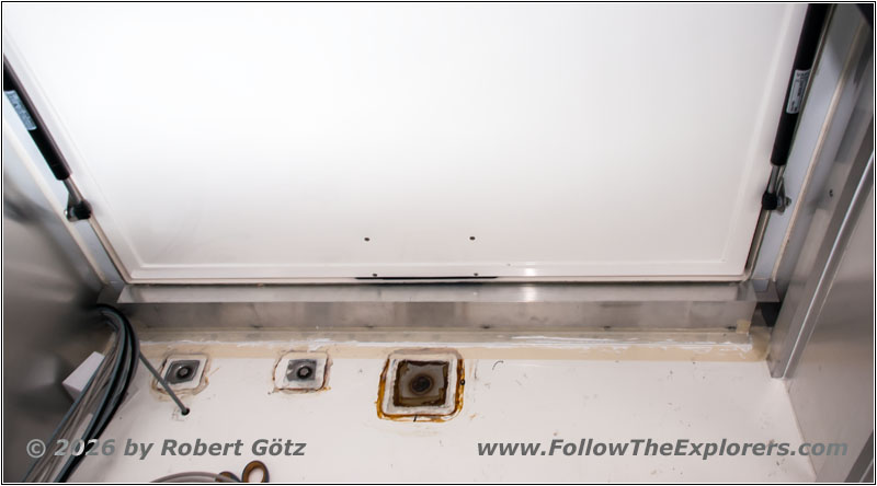 Shelter rear storage cable conduit driver side Shelter rear storage cable conduit driver side