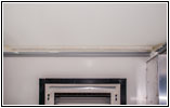 Shelter restroom curtain rail
