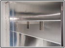 Shelter restroom coat hook support