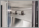 Shelter restroom coat hooks