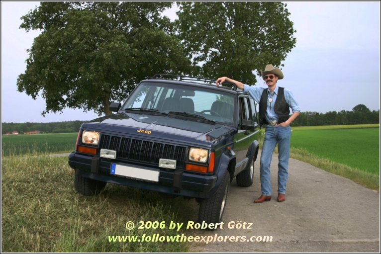 Robert Götz and his Jeep Cherokee