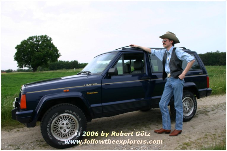 Robert Götz and his Jeep Cherokee