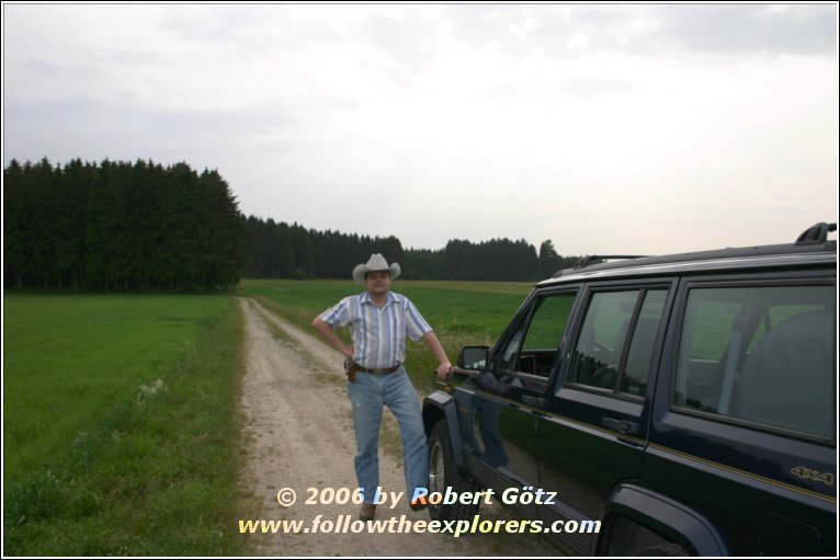 Franky and my Jeep Cherokee