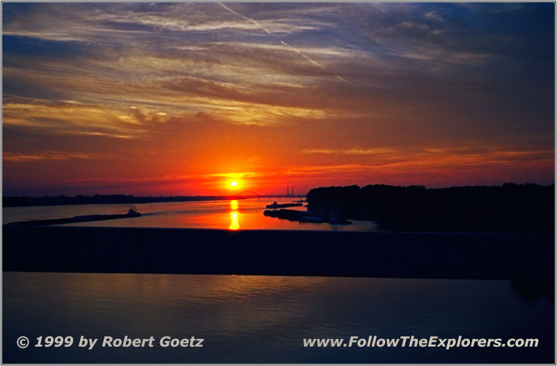 Sunset Ohio River, Highway 45, Paducah Sunset Ohio River, Highway 45, Paducah