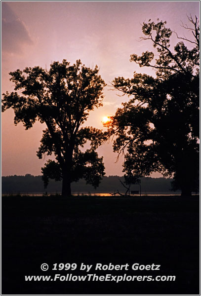 Sonnenuntergang Mississippi River, Illinois