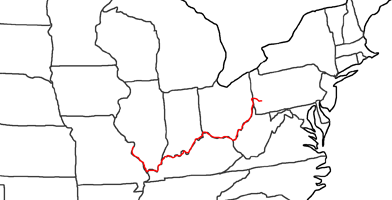 Map of George Rogers Clark Trail Map of George Rogers Clark Trail