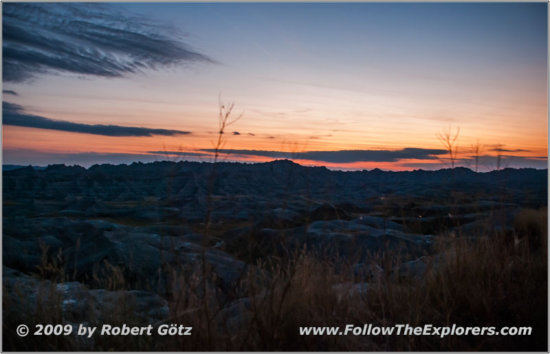 Sonnenuntergang, Conata Basin Overlook, Badlands National Park, South Dakota Sonnenuntergang, Conata Basin Overlook, Badlands National Park, South Dakota