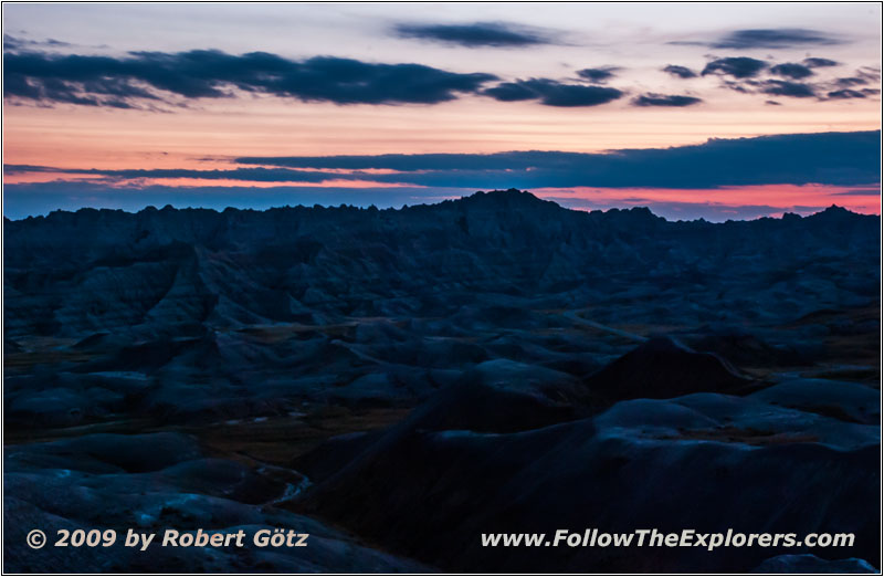 Sonnenuntergang, Conata Basin Overlook, Badlands National Park, South Dakota Sonnenuntergang, Conata Basin Overlook, Badlands National Park, South Dakota