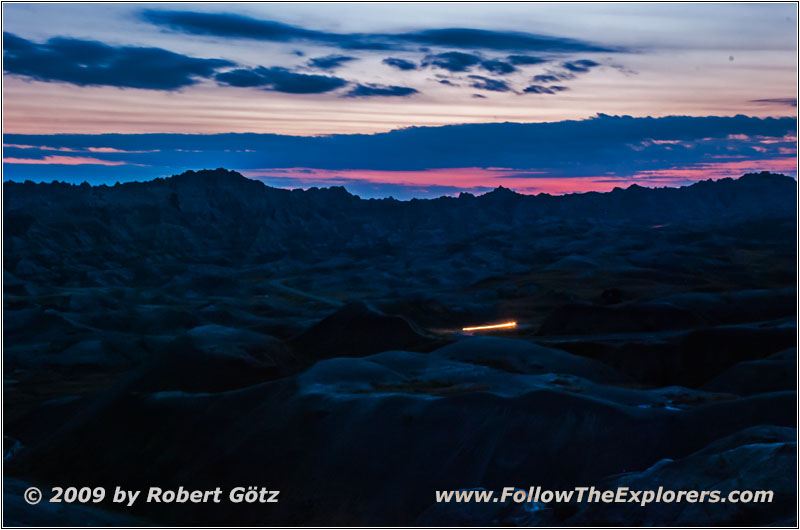 Sonnenuntergang, Conata Basin Overlook, Badlands National Park, South Dakota Sonnenuntergang, Conata Basin Overlook, Badlands National Park, South Dakota