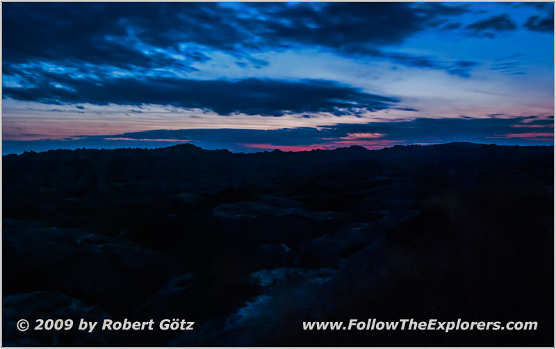 Sonnenuntergang, Conata Basin Overlook, Badlands National Park, South Dakota Sonnenuntergang, Conata Basin Overlook, Badlands National Park, South Dakota