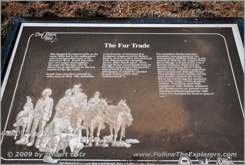 Highway 28, Historical Marker South Pass, WY