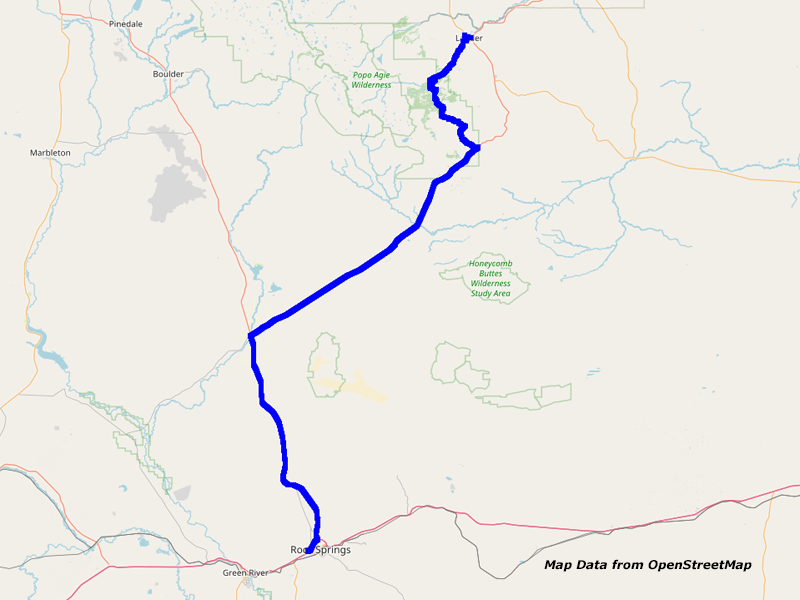 Map Lander to Rock Springs