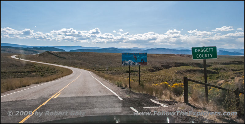 Highway 373, Staatsgrenze Wyoming & Utah