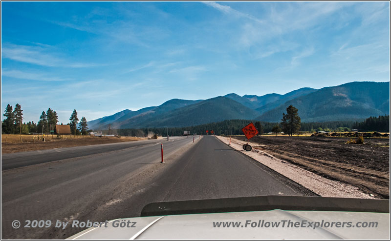 Road Construction Highway 93/200, MT