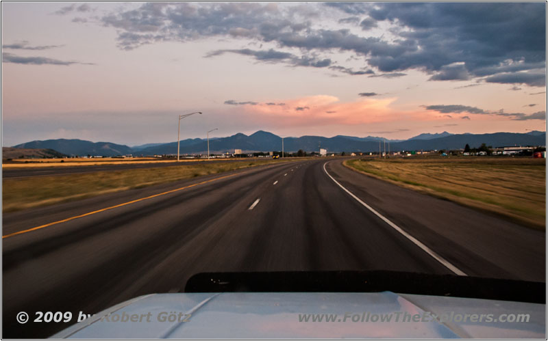 Sunset, I&ndash;90, Bozeman, MT