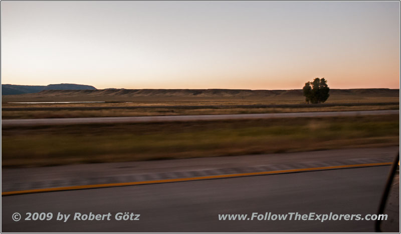 Sonnenuntergang Interstate 90, Wyoming Sonnenuntergang Interstate 90, Wyoming