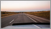 Sonnenuntergang Interstate 90, Wyoming