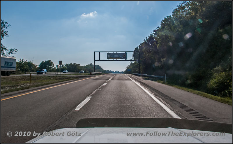Interstate 70, Staatsgrenze Pennsylvania & West Virginia