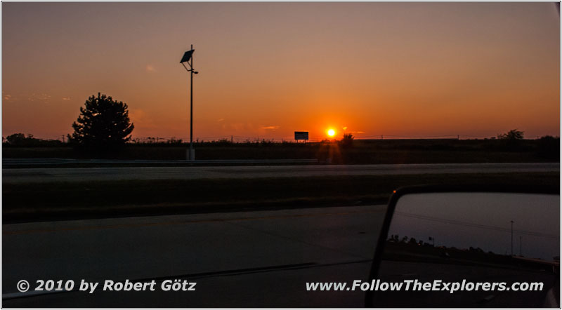 Sonnenuntergang Interstate 270, Ohio