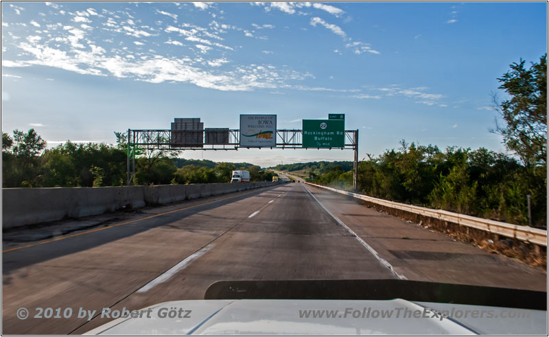Interstate 280, Staatsgrenze Illinois & Iowa Interstate 280, Staatsgrenze Illinois & Iowa