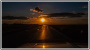 Sonnenuntergang Interstate 90, South Dakota