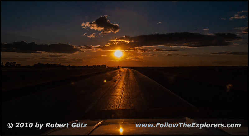 Sonnenuntergang Interstate 90, South Dakota Sonnenuntergang Interstate 90, South Dakota