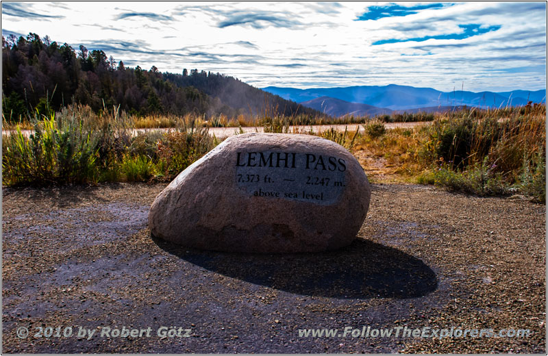 Lemhi Pass, Staatsgrenze Montana & Idaho