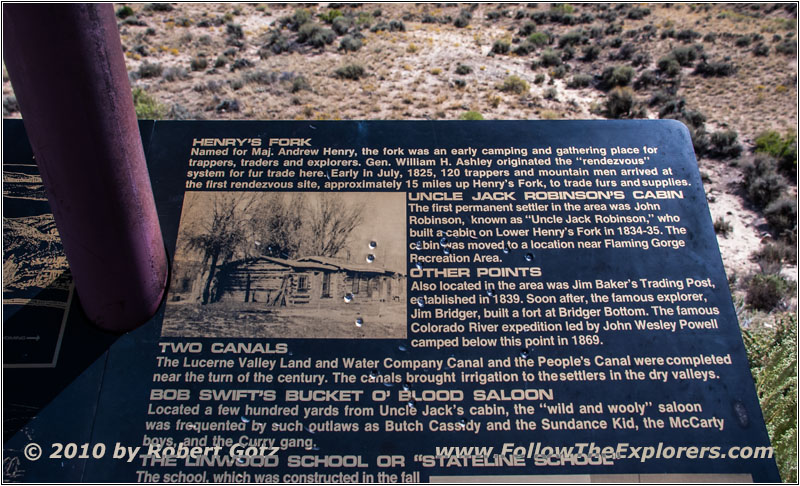 Historical Marker Henrys Fork Rendezvous Site, WY Historical Marker Henrys Fork Rendezvous Site, WY