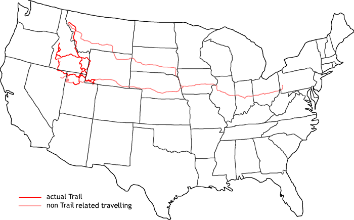Map of second Jedediah Smith Trail