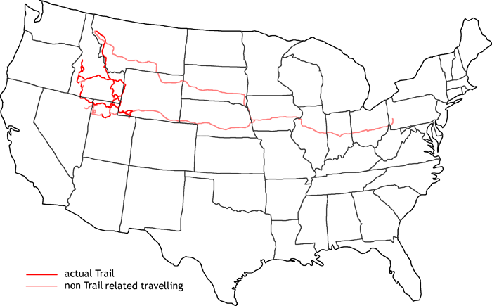 Map of second Jedediah Smith Trail Map of second Jedediah Smith Trail