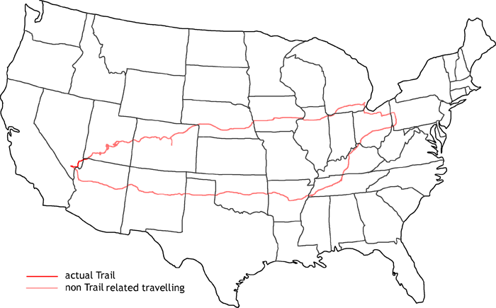 Map of fourth Jedediah Smith Trail Map of fourth Jedediah Smith Trail