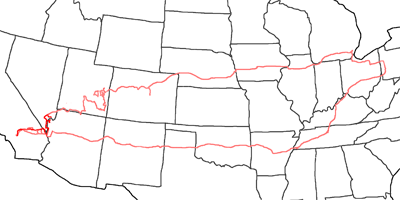 Map of fifth Jedediah Smith Trail Map of fifth Jedediah Smith Trail
