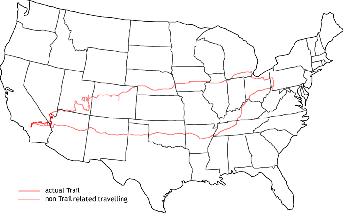 Map of fifth Jedediah Smith Trail Map of fifth Jedediah Smith Trail