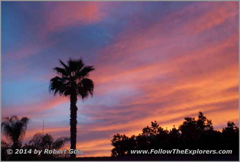 Sonnenuntergang in Visalia, Kalifornien